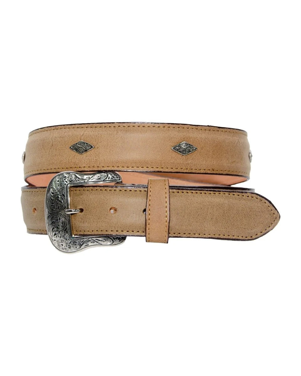 TANNER MARK BELT Crazy Tan Diamond Stud