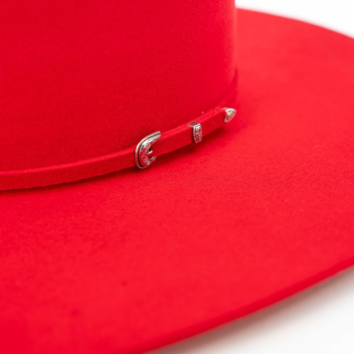 RODEO KING Red 7X Open Crown 4.5" Brim Felt Cowboy Hat