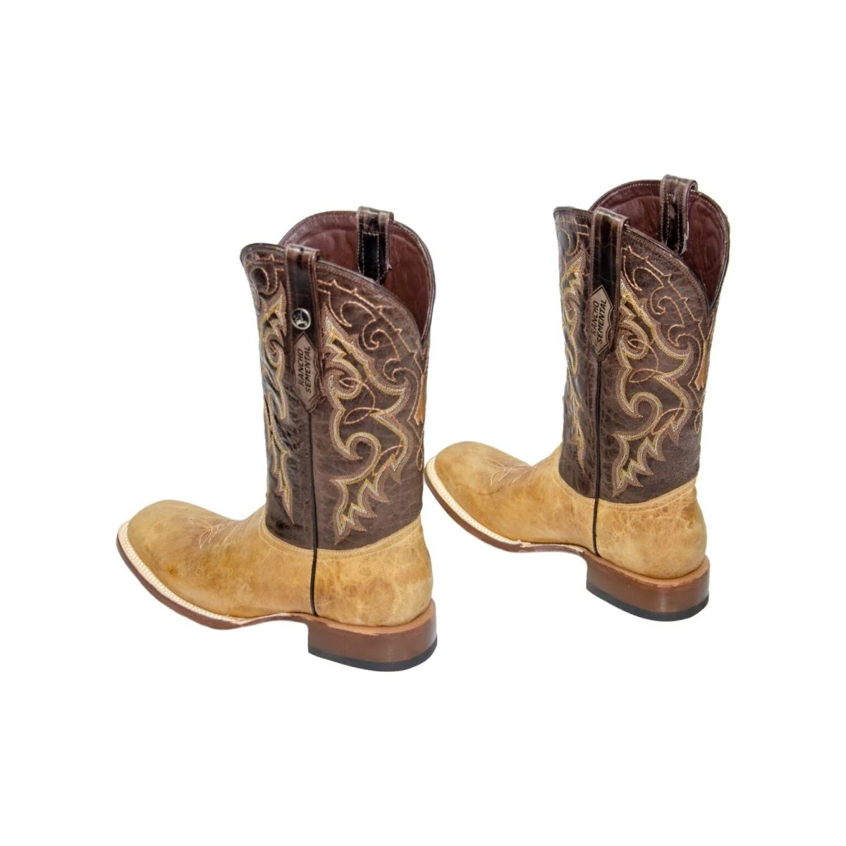 RANCHO SENTIMENTAL MEN’S Olden Tan Western Boots With Brown Top