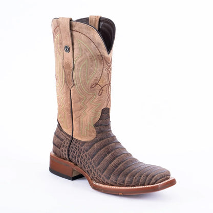 TANNER MARK MEN'S Print Caiman Belly MD Nicotine Cowboy Boots Rubber Sole (Copy)