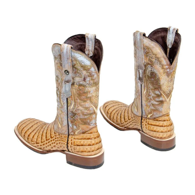 TANNER MARK MEN'S Caiman Belly Orix Western Boots With Hybrid Sole