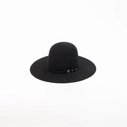 RODEO KING Black 7X Open Crown 4.5" Brim Felt Cowboy Hat