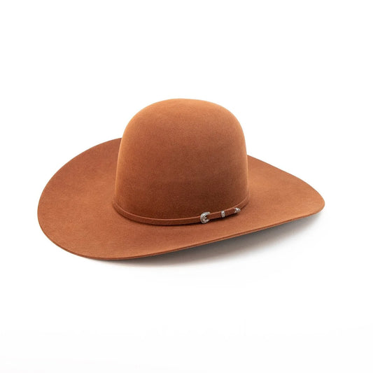 RODEO KING Rust 7X Open Crown 4.5" Brim Felt Cowboy Hat