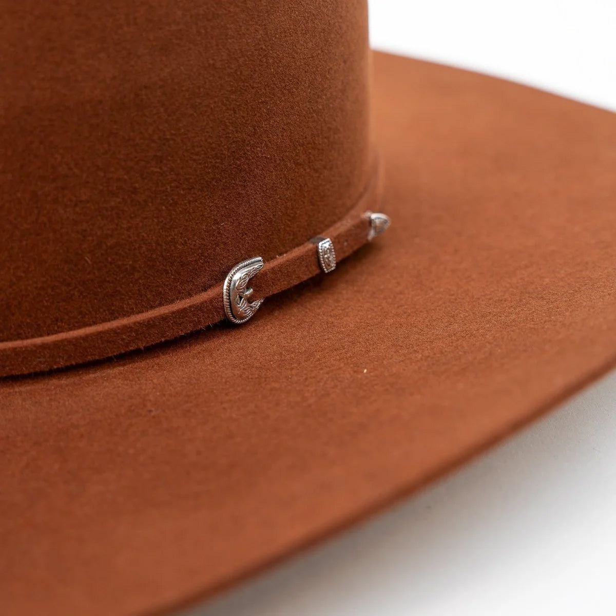 RODEO KING Rust 7X Open Crown 4.5" Brim Felt Cowboy Hat