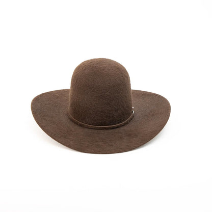 RODEO KING Chocolate 10X Open Crown 4.5" Brim Felt Cowboy Hat